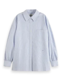 Scotch & Soda 179235 :  Essential girlfriend poplin shirt, Pinstripe