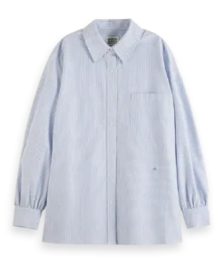 Alternative view of Scotch & Soda 179235 :  Essential girlfriend poplin shirt, Pinstripe