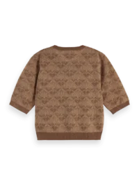 Alternative view of Scotch &Soda 179654 Monogram jacquard cropped pullover