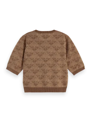 Alternative view of Scotch &Soda 179654 Monogram jacquard cropped pullover