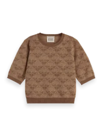 Scotch &Soda 179654 Monogram jacquard cropped pullover