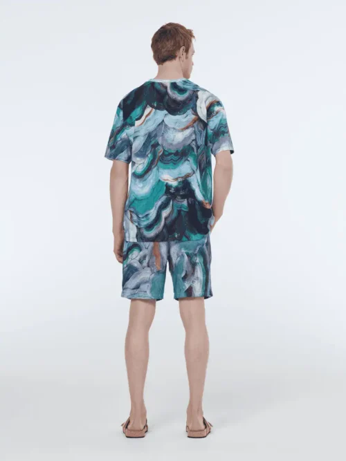 Scotch & Soda 179859 Printed tencel bermuda short, Abstract Fungi image5