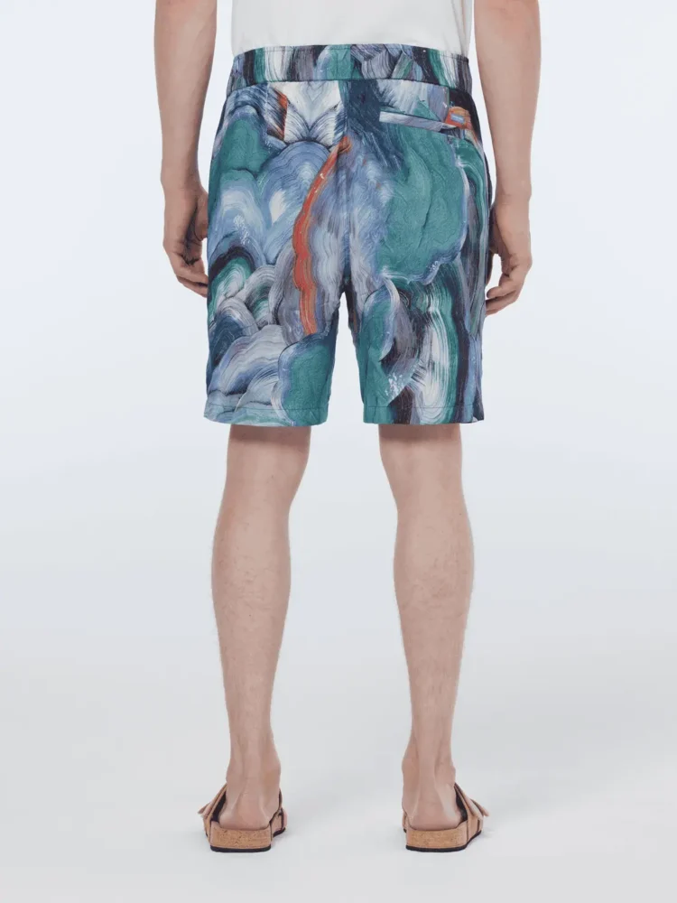 Scotch & Soda 179859  Printed tencel  bermuda short, Abstract Fungi - Image 6