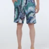 Scotch & Soda 179859  Printed tencel  bermuda short, Abstract Fungi