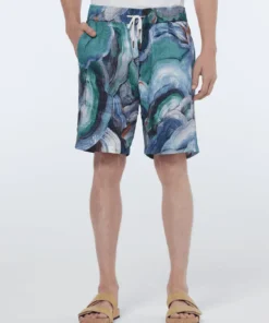 Scotch & Soda 179859  Printed tencel  bermuda short, Abstract Fungi