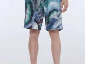 Scotch & Soda 179859  Printed tencel  bermuda short, Abstract Fungi