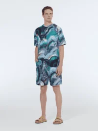 Alternative view of Scotch & Soda 179859  Printed tencel  bermuda short, Abstract Fungi
