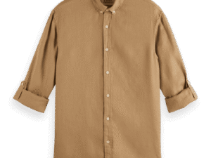 Scotch & Soda 179865 Regular fit 100% linen shirt Golden brown
