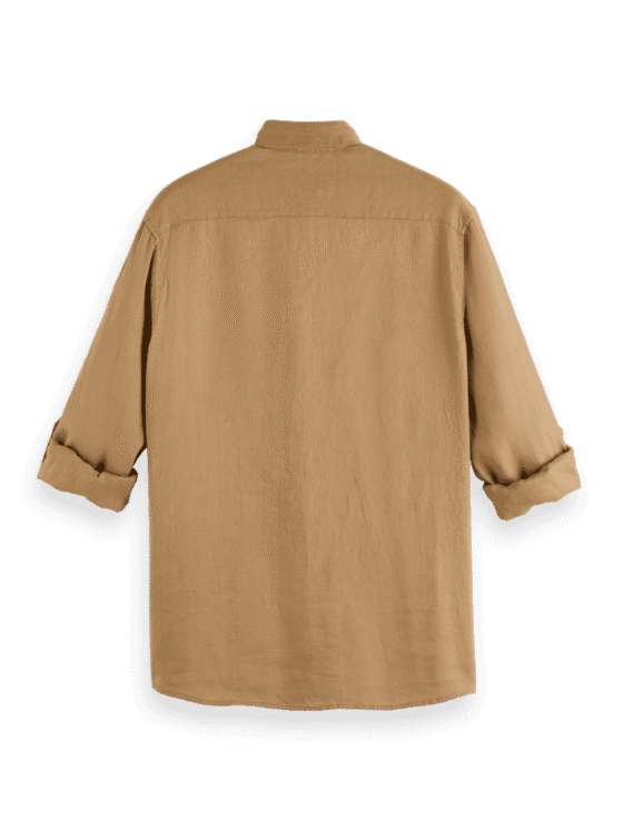 Scotch & Soda 179865 Regular fit 100% linen shirt Golden brown - Image 2
