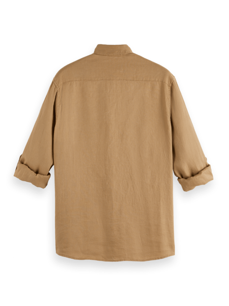 Scotch & Soda 179865 Regular fit 100% linen shirt Golden brown - Image 2