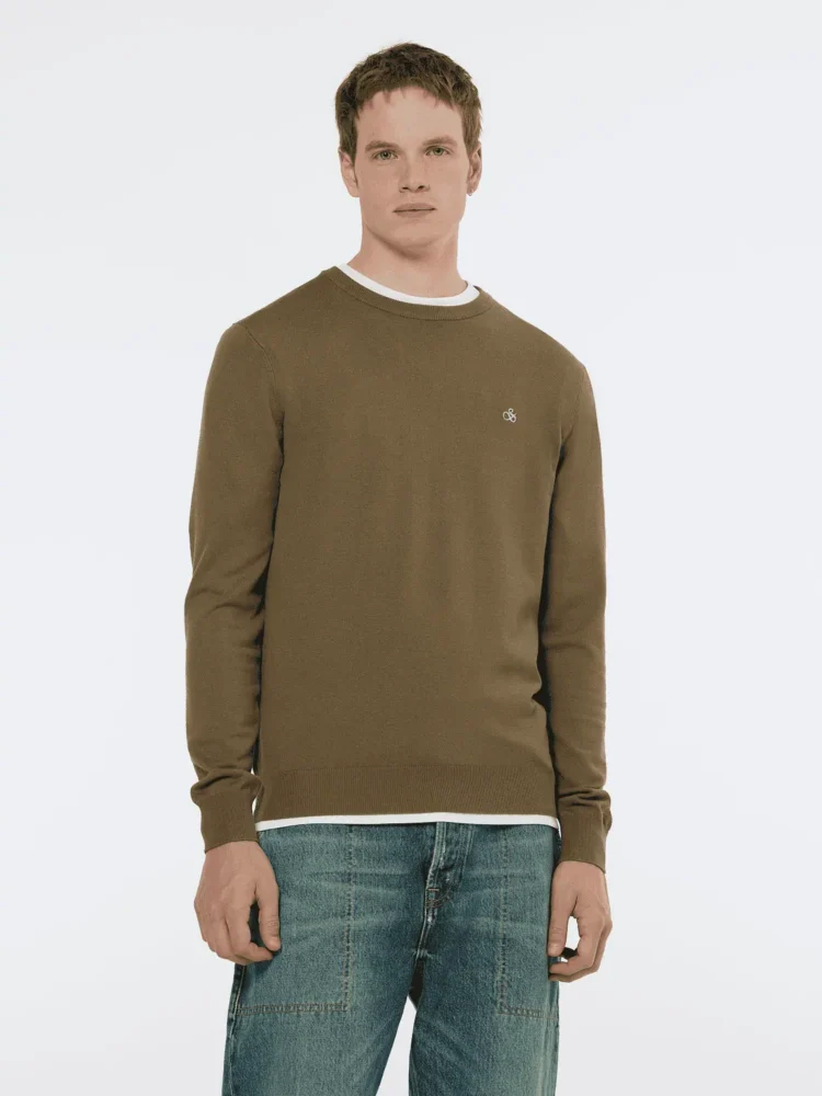 Scotch & Soda 179906 Viscose crewneck Golden brown