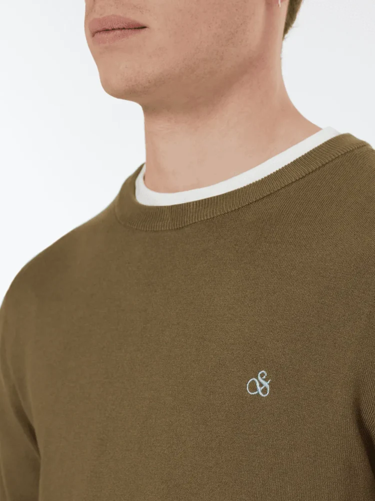 Scotch & Soda 179906 Viscose crewneck Golden brown - Image 2