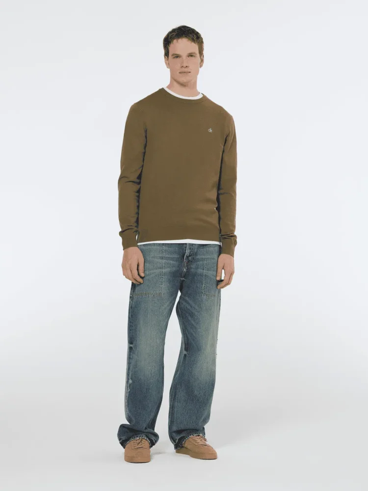 Scotch & Soda 179906 Viscose crewneck Golden brown - Image 3