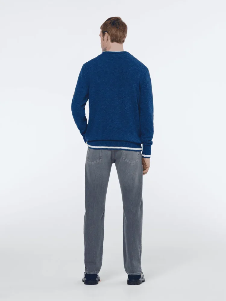 Scotch & Soda 179907 Melange 100% cotton crewneck League blue - Image 2
