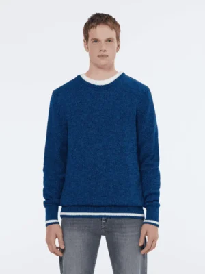 Scotch & Soda 179907 Melange 100% cotton crewneck League blue