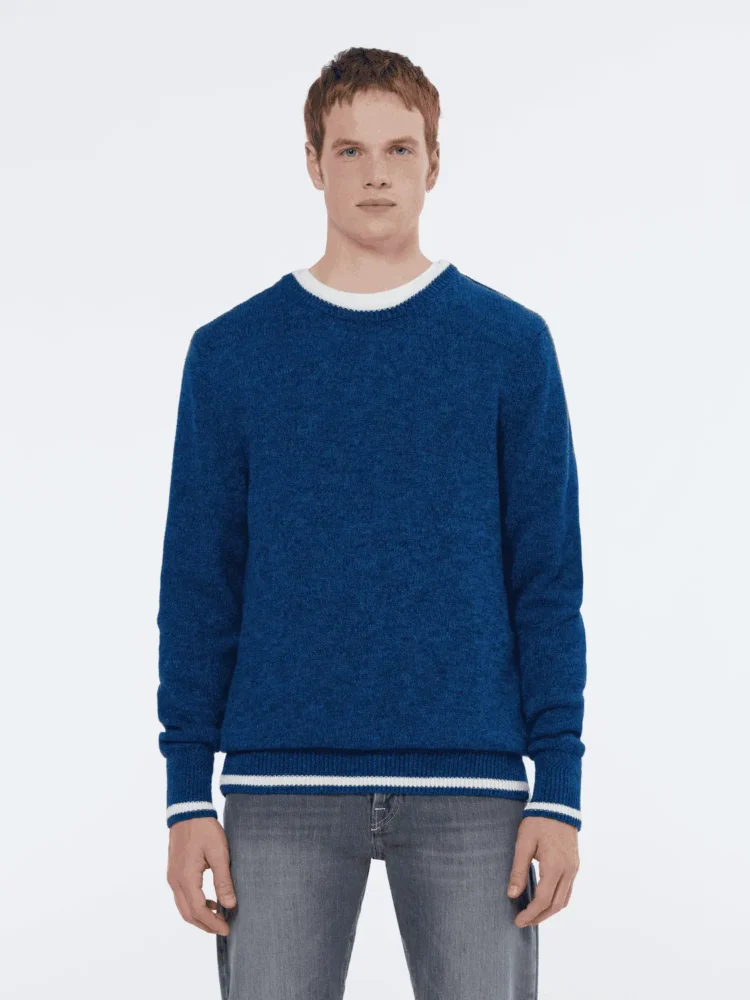 Scotch & Soda 179907 Melange 100% cotton crewneck League blue