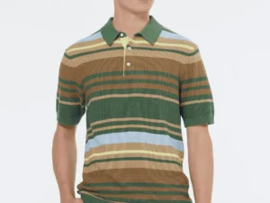 Scotch & Soda 179931 Structured knitted striped polo