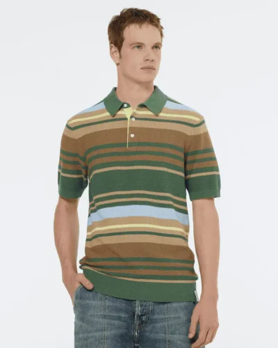 Scotch & Soda 179931 Structured knitted striped polo
