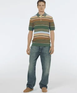 Alternative view of Scotch & Soda 179931 Structured knitted striped polo
