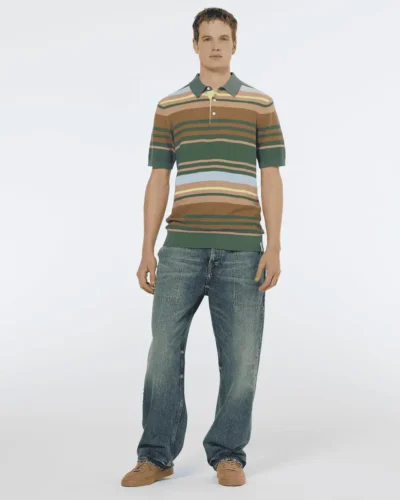 Alternative view of Scotch & Soda 179931 Structured knitted striped polo
