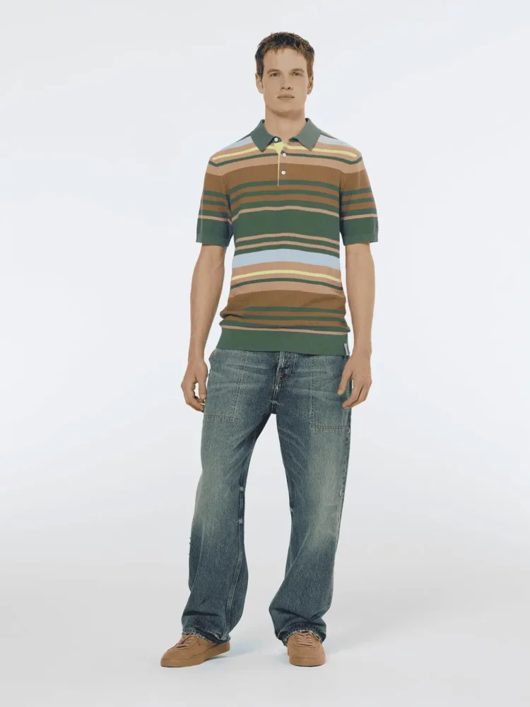 Scotch & Soda 179931 Structured knitted striped polo - Image 2