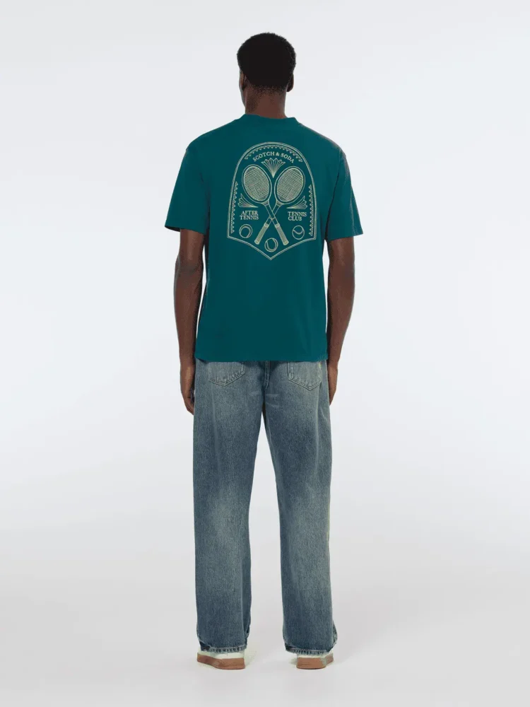 Scotch & Soda 179946 Front & back artwork relaxed fit T-shirt Pitch green - Image 2