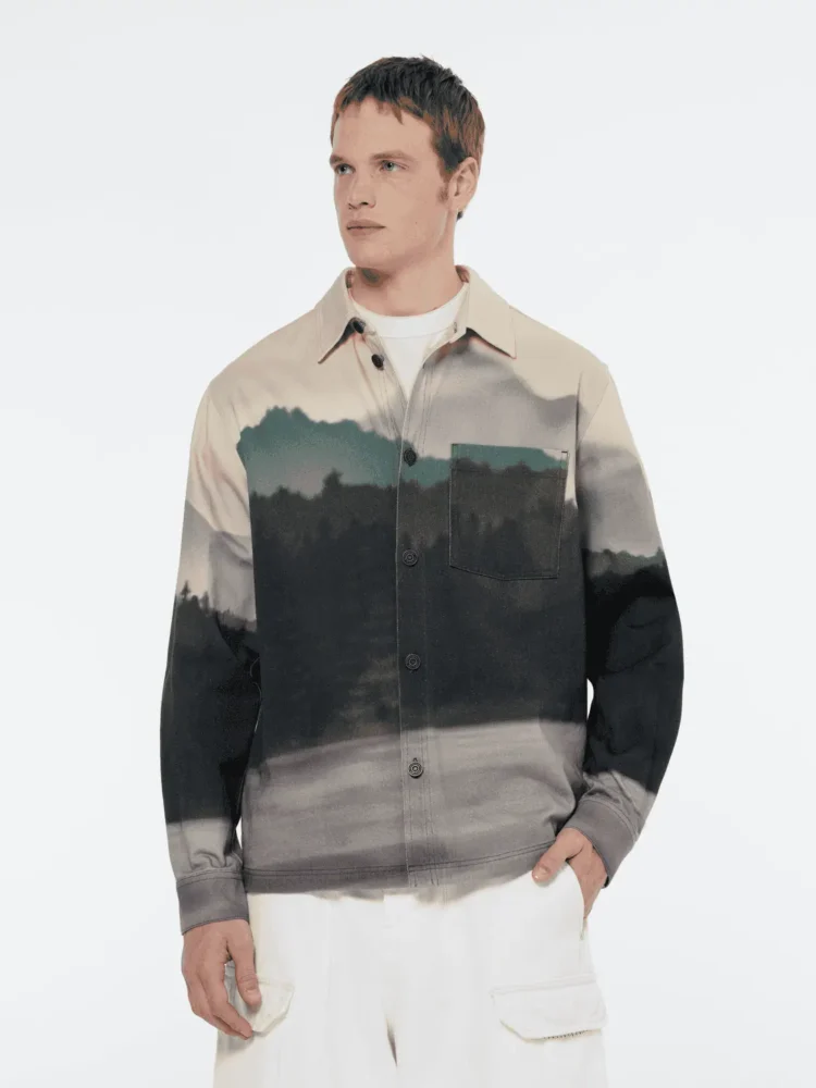 Scotch & Soda 180265 Printed twill overshirt