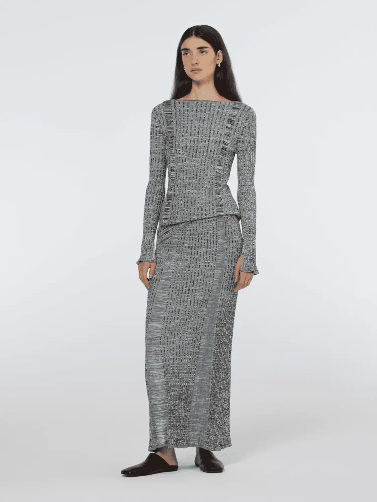 Scotch &Soda 180453 Maxi ribbed knitted skirt - Image 2