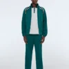 Scotch & Soda 180495 track full zip through sweatshirt, Pitch green