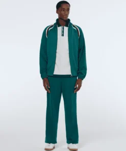 Scotch & Soda 180495 track full zip through sweatshirt, Pitch green