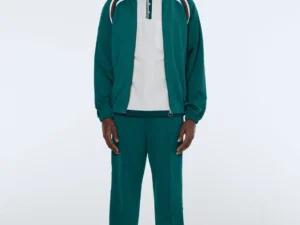 Scotch & Soda 180495 track full zip through sweatshirt, Pitch green