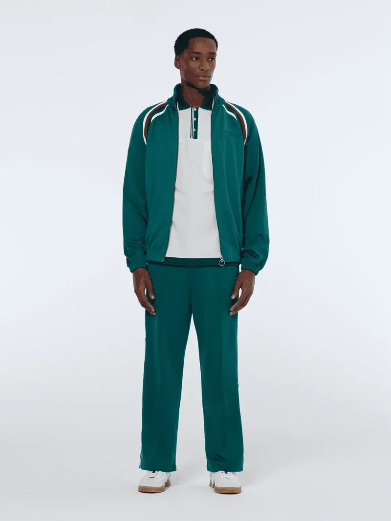 Scotch & Soda 180495 track full zip through sweatshirt, Pitch green