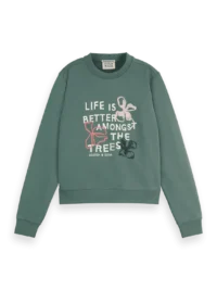 Scotch &Soda 180185 Life is better puff artwork sweatshirt