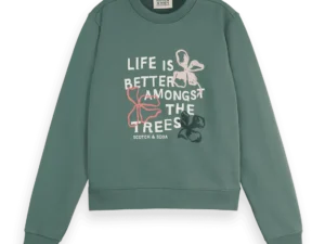 Scotch &Soda 180185 Life is better puff artwork sweatshirt
