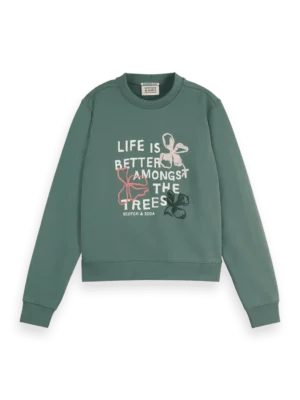 Scotch &Soda 180185 Life is better puff artwork sweatshirt