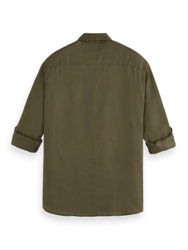Scotch & Soda 179865 Regular fit linen shirt Classic green - Image 4