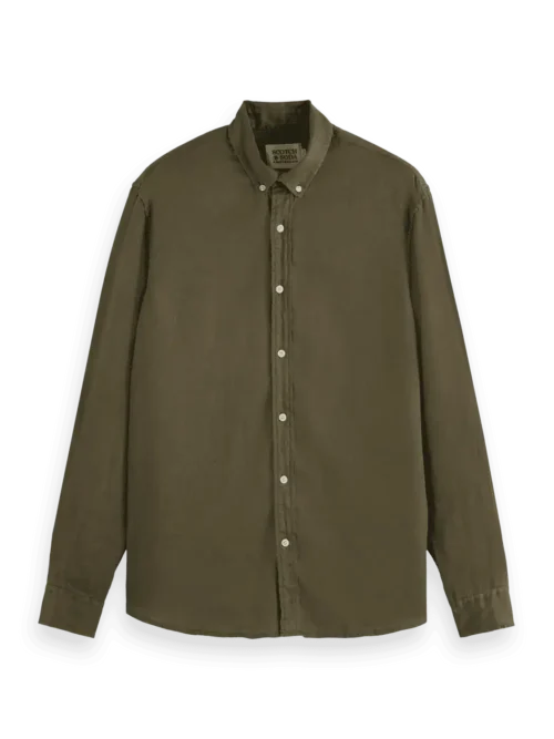 Alternative view of Scotch & Soda 179865 Regular fit 100% linen shirt Classic green