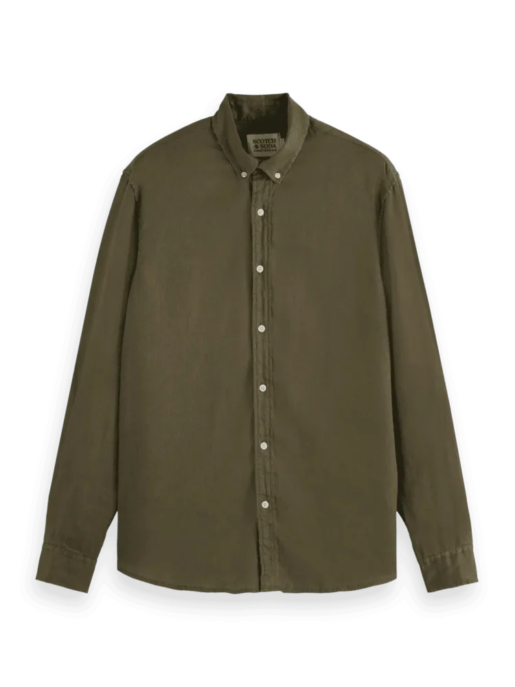 Scotch & Soda 179865 Regular fit linen shirt Classic green - Image 2