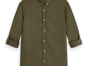 Scotch & Soda 179865 Regular fit linen shirt Classic green