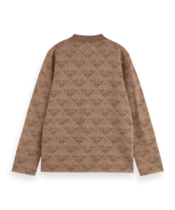 Alternative view of Scotch &Soda 179655 Monogram jacquard knitted jacket