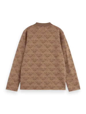 Alternative view of Scotch &Soda 179655 Monogram jacquard knitted jacket
