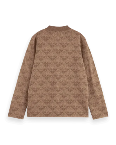 Alternative view of Scotch &Soda 179655 Monogram jacquard knitted jacket
