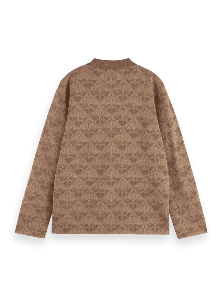 Scotch &Soda 179655 Monogram jacquard knitted jacket - Image 2