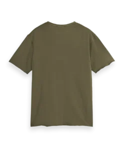 Alternative view of Scotch & Soda 179939 Raw edge relaxed fit T-shirt, Classic green