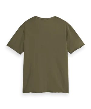 Alternative view of Scotch & Soda 179939 Raw edge relaxed fit T-shirt, Classic green
