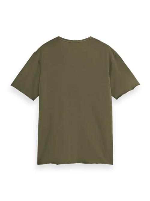 Alternative view of Scotch & Soda 179939 Raw edge relaxed fit T-shirt, Classic green