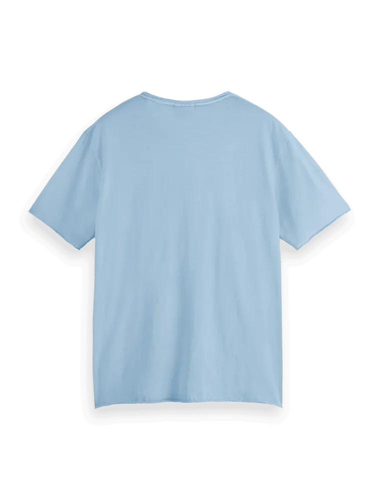 Scotch & Soda 179939 Raw edge relaxed fit T-shirt Spring blue - Image 2