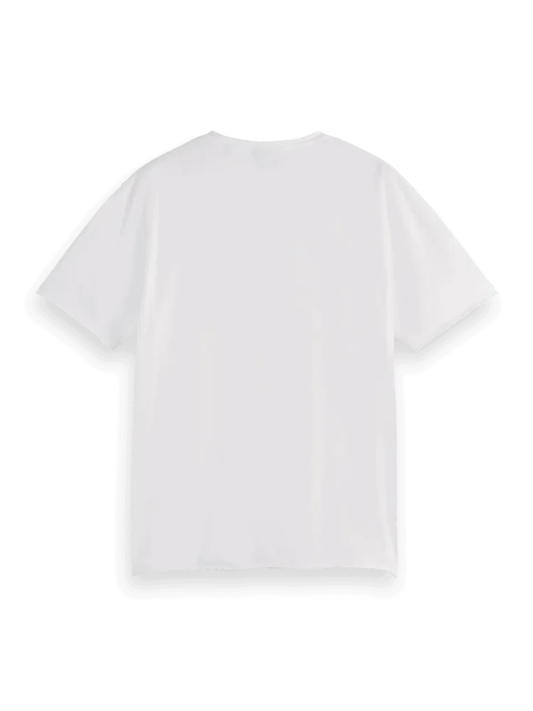 Scotch & Soda 179939 Raw edge relaxed fit T-shirt White - Image 2