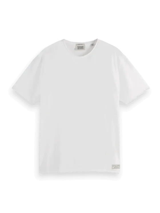 Scotch & Soda 179939 Raw edge relaxed fit T-shirt White