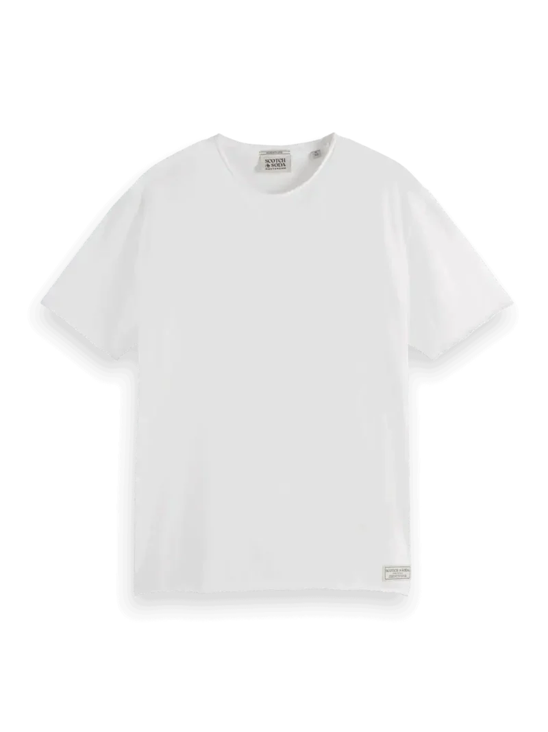 Scotch & Soda 179939 Raw edge relaxed fit T-shirt White